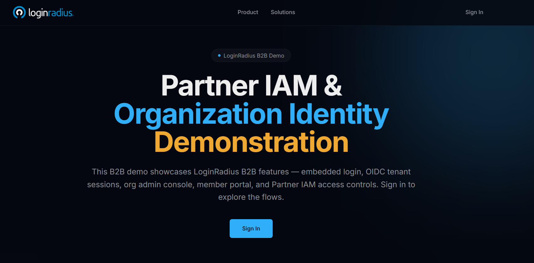LoginRadius B2B Demo